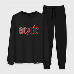 Костюм хлопковый мужской AC DC devil, цвет: черный