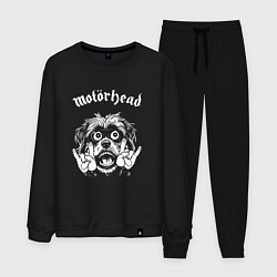 Костюм хлопковый мужской Motorhead rock dog, цвет: черный