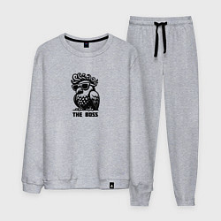 Мужской костюм Крутой голубь в очках и надпись - The Boss