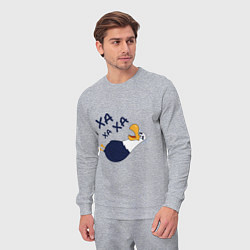 Костюм хлопковый мужской Смеющийся орел, цвет: меланж — фото 2