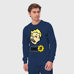 Костюм хлопковый мужской Vault boy - covid 19, цвет: тёмно-синий — фото 2