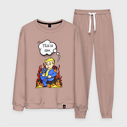 Мужской костюм Vault boy in the fire