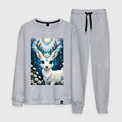 Костюм хлопковый мужской Сказочный олененок, цвет: меланж