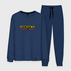 Костюм хлопковый мужской Rockstar energy logo, цвет: тёмно-синий