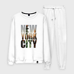 Костюм хлопковый мужской New York city big room, цвет: белый