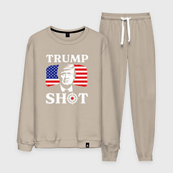 Костюм хлопковый мужской Trump shot, цвет: миндальный