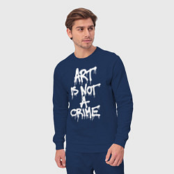 Костюм хлопковый мужской Art is not a crime, цвет: тёмно-синий — фото 2