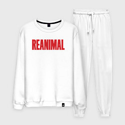 Костюм хлопковый мужской Reanimal logo, цвет: белый