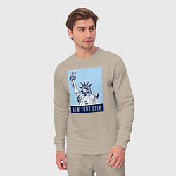Костюм хлопковый мужской New York style, цвет: миндальный — фото 2