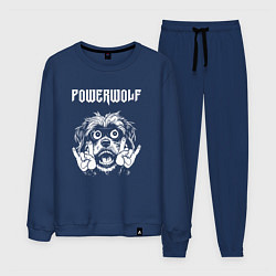 Костюм хлопковый мужской Powerwolf rock dog, цвет: тёмно-синий