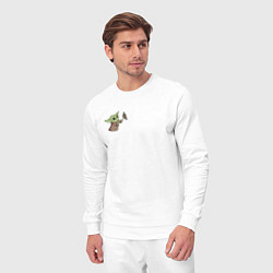 Костюм хлопковый мужской Малыш - Беби Йода, цвет: белый — фото 2