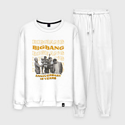 Костюм хлопковый мужской Big bang 15 лет, цвет: белый