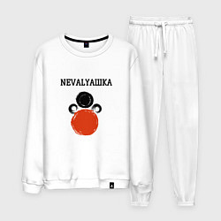 Костюм хлопковый мужской Nevalyaшka, цвет: белый