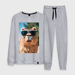 Мужской костюм Модная капибара в очках