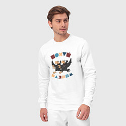 Костюм хлопковый мужской Пляшем пофиг, цвет: белый — фото 2