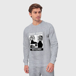 Костюм хлопковый мужской Токийский Гуль Kaneki Ken, цвет: меланж — фото 2