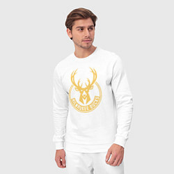 Костюм хлопковый мужской NBA Milwaukee Bucks, цвет: белый — фото 2