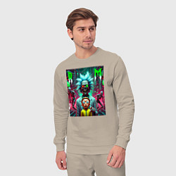 Костюм хлопковый мужской Rick and Morty - horror fantasy, цвет: миндальный — фото 2