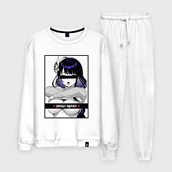 Костюм хлопковый мужской Секси Шогун Райден - Genshin impact, цвет: белый