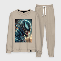 Мужской костюм Веном в профиль - нейроарт фантазия