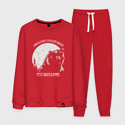 Костюм хлопковый мужской Велес - чти свои корни, цвет: красный