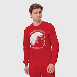 Костюм хлопковый мужской Велес - чти свои корни, цвет: красный — фото 2