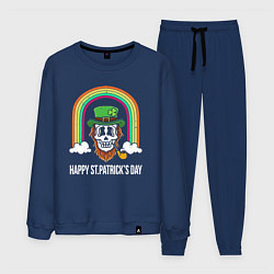 Костюм хлопковый мужской Happy St Patricks day - skull, цвет: тёмно-синий