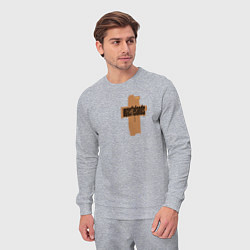 Костюм хлопковый мужской Grunge cross, цвет: меланж — фото 2