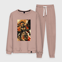 Костюм хлопковый мужской Вархаммер арт, цвет: пыльно-розовый