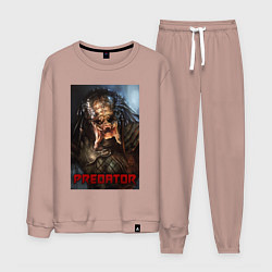 Костюм хлопковый мужской Predator movie, цвет: пыльно-розовый