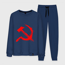 Костюм хлопковый мужской Sickle and hammer red paint, цвет: тёмно-синий
