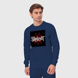 Костюм хлопковый мужской Слипкнот лого, цвет: тёмно-синий — фото 2