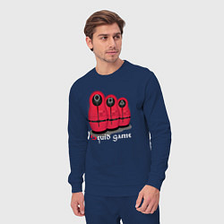 Костюм хлопковый мужской Squid game matryoshka edition, цвет: тёмно-синий — фото 2