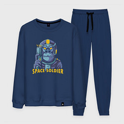 Костюм хлопковый мужской Monkey space soldier, цвет: тёмно-синий