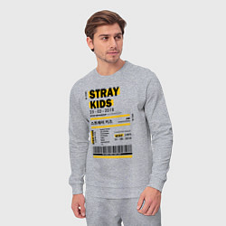 Костюм хлопковый мужской Stray kids ticket, цвет: меланж — фото 2