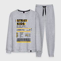 Костюм хлопковый мужской Stray kids ticket, цвет: меланж