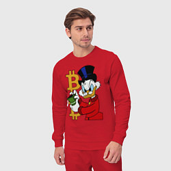 Костюм хлопковый мужской Duck tales - Scrooge bitcoin, цвет: красный — фото 2