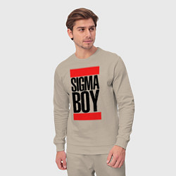 Костюм хлопковый мужской Sigma boy, цвет: миндальный — фото 2
