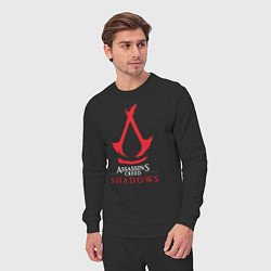 Костюм хлопковый мужской Assassins Creed Shadows - badge, цвет: черный — фото 2