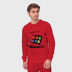 Костюм хлопковый мужской Предназначен для windows 95, цвет: красный — фото 2