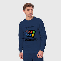Костюм хлопковый мужской Предназначен для windows 98, цвет: тёмно-синий — фото 2
