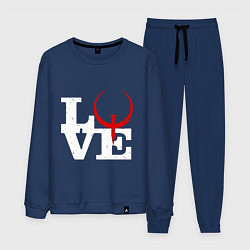 Костюм хлопковый мужской Люблю quake, цвет: тёмно-синий