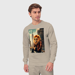 Костюм хлопковый мужской Cool Lion New Yorker - ai art, цвет: миндальный — фото 2