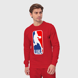 Костюм хлопковый мужской NBA Luka, цвет: красный — фото 2