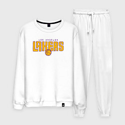 Костюм хлопковый мужской Team Los Angeles Lakers, цвет: белый