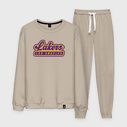 Костюм хлопковый мужской Basketball LA Lakers, цвет: миндальный