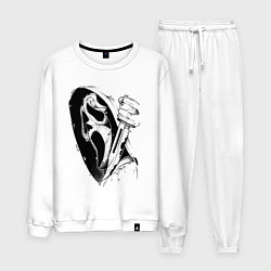 Костюм хлопковый мужской Крик - Гоуст фейс, цвет: белый