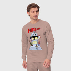 Костюм хлопковый мужской Futurama all, цвет: пыльно-розовый — фото 2
