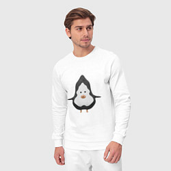 Костюм хлопковый мужской Cartoon penguin character, цвет: белый — фото 2