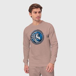 Костюм хлопковый мужской Mavericks NBA, цвет: пыльно-розовый — фото 2